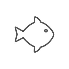 Fish or seafood flat icon for food apps and websites