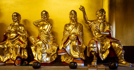 Fototapeta premium Malaysia, July 10, 2022 - Chaiya Mangalaram Thai Buddhist Temple.