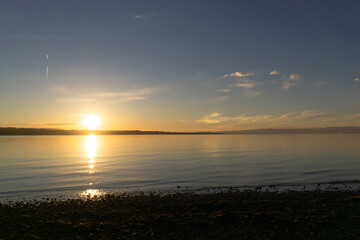 Fototapeta premium sunrise at lake constance