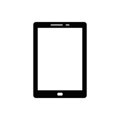 portable computer, internet tablet icon in black flat glyph, filled style isolated on white background