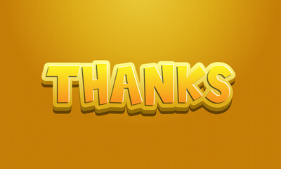 thanks 3d style text effect