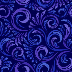 Vector abstract floral elegant seamless pattern