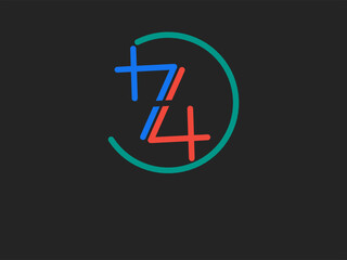 Z, 44 or 77 letter logo symbol