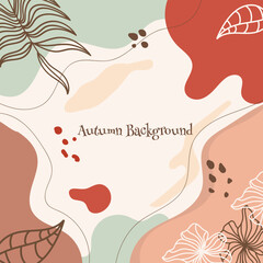 Plakat Abstract background with autumn elements
