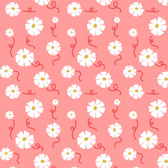 Floral Seamless Pattern Vector Illustration .