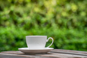 cup of coffee on the table