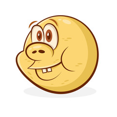 Fairytale Kolobok Round Bun character. Russian traditional fairy tale mascot.