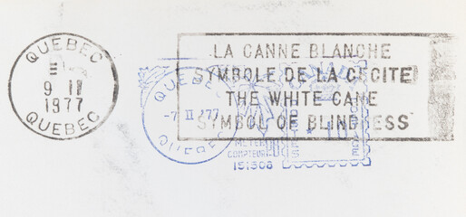 briefmarke stamp vintage retro alt old papier paper gestempelt used frankiert cancel canada kanada...