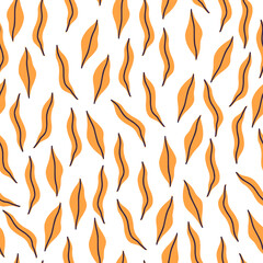 Seamless vector pattern with autumn leaves.
