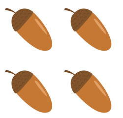 illustration of acorn seamless pattern on white background.  autumn concept, children's illustration for books, print on tablecloth, napkins, dishes, clothes.
