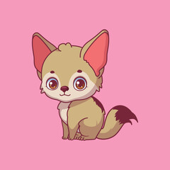 Illustration of a cartoon coyote on colorful background