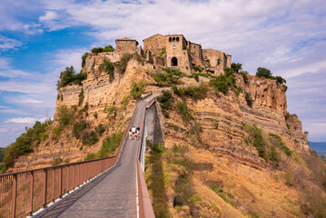 Fototapeta na wymiar Ancient town of Bagnoregio, Italy. Old village on hill with a bridge