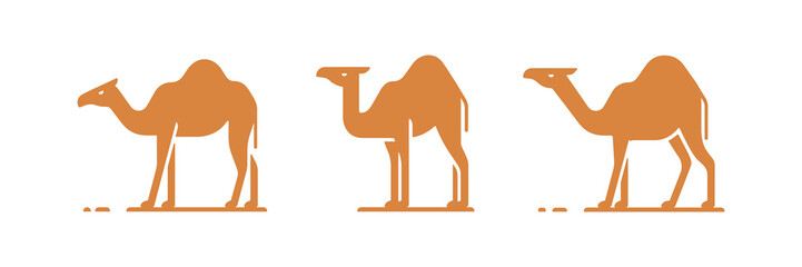 Cute camel logo design. Simple symbol of camel.