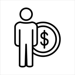 Fototapeta premium Employee Icon Logo Design Vector Template Illustration Sign And Symbol Pixels Perfect