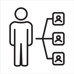 Manager Icon Logo Design Vector Template Illustration Sign And Symbol Pixels Perfect