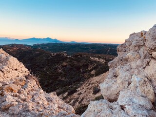 sunset in the mountains