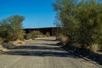 A long way down the road going to Organ Pipe Cactus NM, Arizona