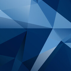 Obraz premium Abstract Blue Triangle Geometric Background, Vector Illustration.