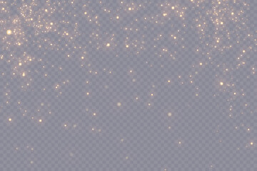 golden particles. light effect. Gold dust. background decoration.Christmas dust.