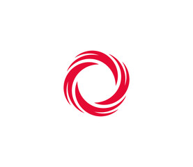 Core logo. Vortex symbol. Swirl icon. Vector logo design template