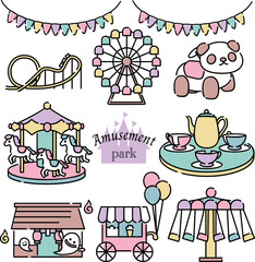 遊園地セット　パステルカラー