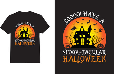 Happy Halloween scary night pumpkin face t-shirt design