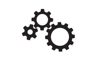 Setting icon vector with work cog gear element. Cogweel mechanism symbol.