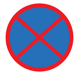 Obraz premium German road signs. No parking sign.