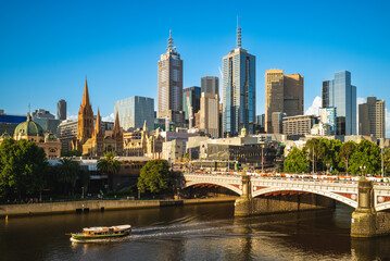 Fototapeta na wymiar Melbourne city business district (CBD), victoria, Australia