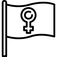 Womens day flag icon
