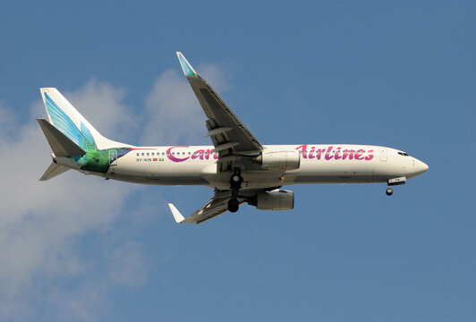 Caribbean Airlines Boeing 737-800 Arriving In Miami June 3 2018