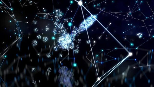 Abstract animation of a syringe