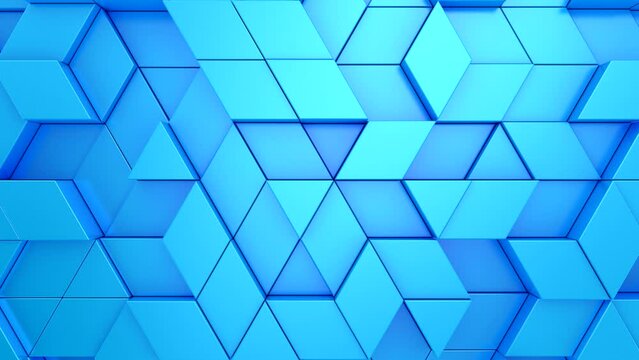 Background of Geometric Shapes. Abstract motion, loop, two color, 3d rendering, 4k resolution
