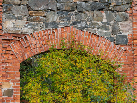 The Ruins Of The Buildings Of The Iron-smelting Plant Of The 19th Century In The Ore Park 