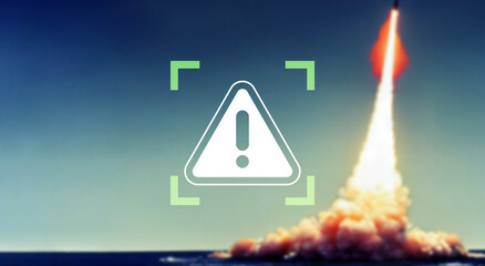 missile launch and warning sign.