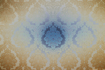 Golden wallpaper, background vintage pattern.