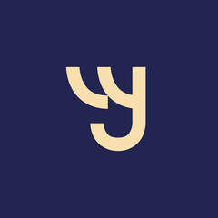 Letter Y Simple Logo Design. Initial Y Monogram Logo Identity for Branding, Business, Real Estate, Fasion and Luxury Brand