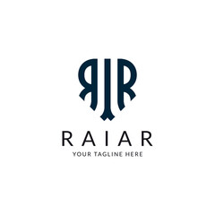 Letter RIR Logo Design. Initial R I R Ambigram Logo Identity Set for Branding, Business, Appare, Fasion, Jewellery and Luxury Brand