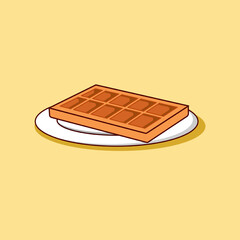 Chocolate wafers on a white plate