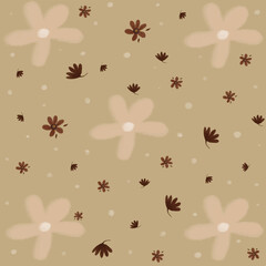 brown flower pattern in autumn