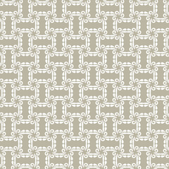 Floral ornament. Seamless abstract classic background with flowers. White pattern with repeating floral elements. Ornament for fabric, wallpaper and packaging