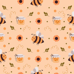 Seamless pattern honeycombs