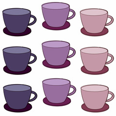 pattern with cups