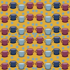 seamless background with glasses