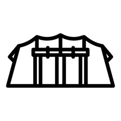 Tents icon. Camping tent and tarp. Vector illustration in line style icon.