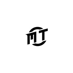 MT Premium esport logo design Initials vector - obrazy, fototapety, plakaty