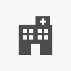 Hospital building icon vector isolated. medical, clinic, doctor symbol