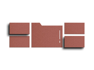 A4 paper file cover with business card mockup