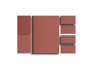 A4 paper file cover with business card mockup