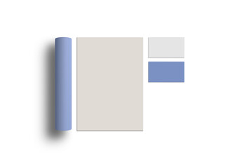 A4 letterhead with business card mockup